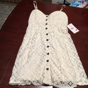 White lace dress. Size L